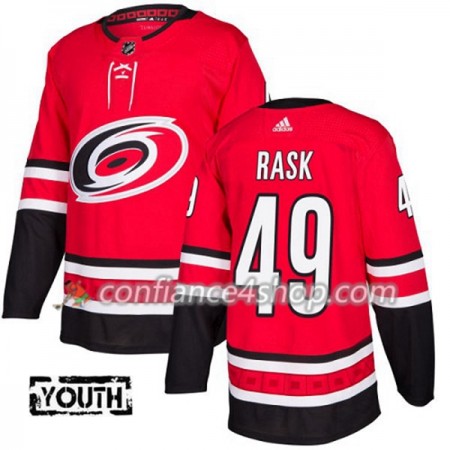 Adidas Maillot de Hockey Carolina Hurricanes Victor Rask 49 2017-2018 Rouge Authentic - Enfant